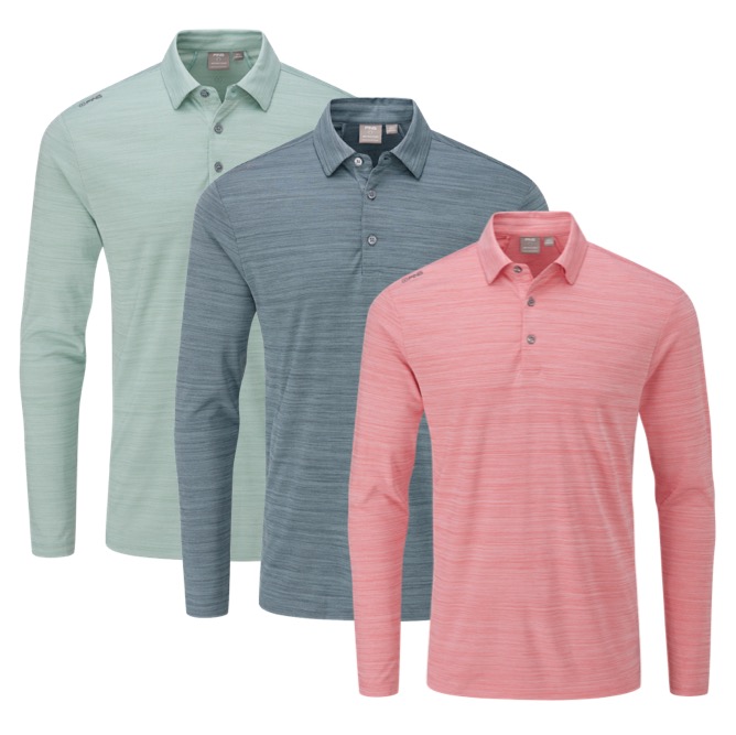 Ping Corey Mens Long Sleeve Golf Polo Shirt
